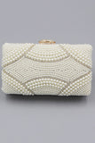 Ivory Beaded Pearls Party Clutch