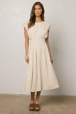 Isla Midi Dress in Oatmeal FINAL SALE
