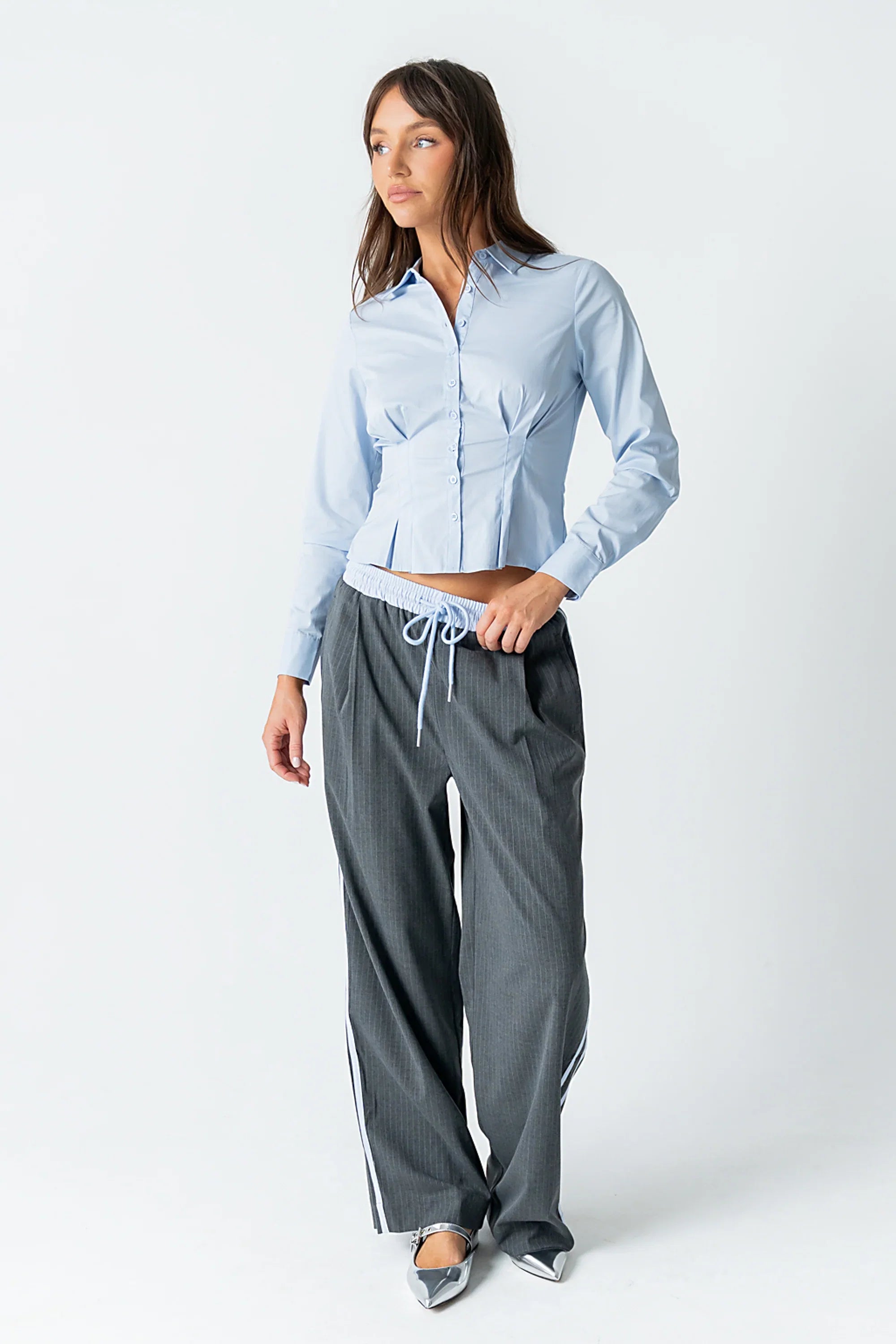 Connor Contrast Wide Leg Pants