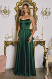 GINNY GOWN SATIN STRAPLESS A LINE DRESS