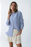 Hillary Striped Button Up