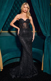 Valkyrie Gown Strapless Crystal Fitted Gown