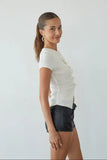 Kalena Draped Button Down Top