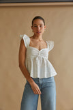 Ashton Ruffle Sleeve Babydoll Top