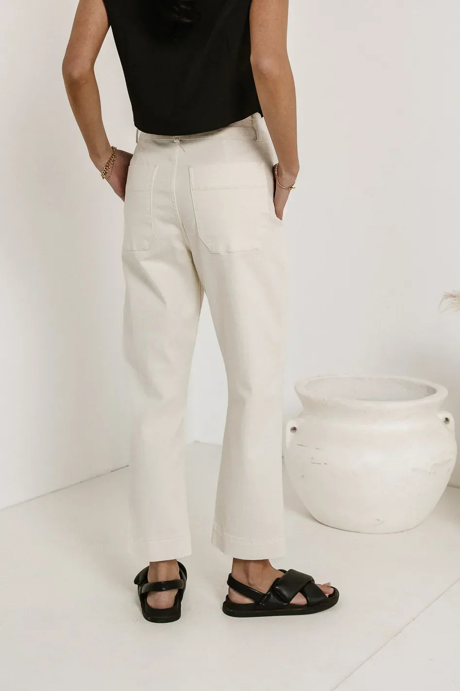 Bella Straight Leg Jeans in Cream FINAL SALE
