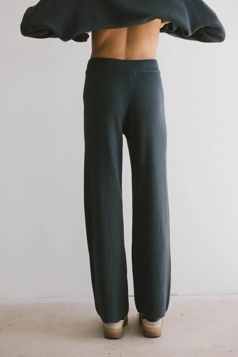 Jesse Waffle Knit Pants in Navy FINAL SALE
