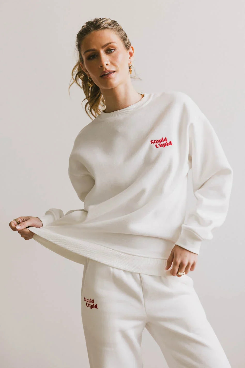 Stupid Cupid Crew Neck Sweater FINAL SALE