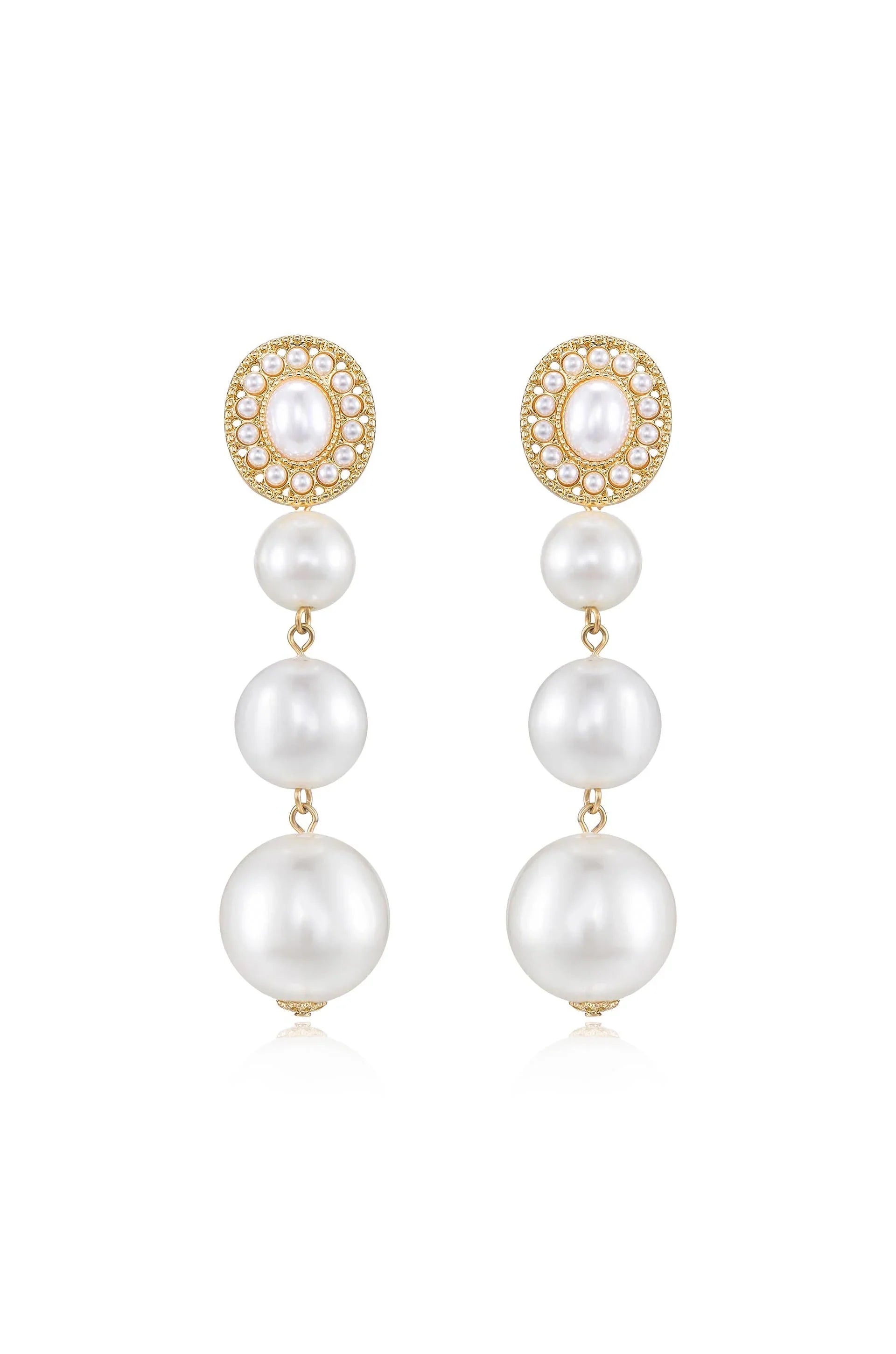 Graduating Pearl Dangle Earrings