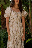 Robbie Floral Midi Dress in Mauve FINAL SALE