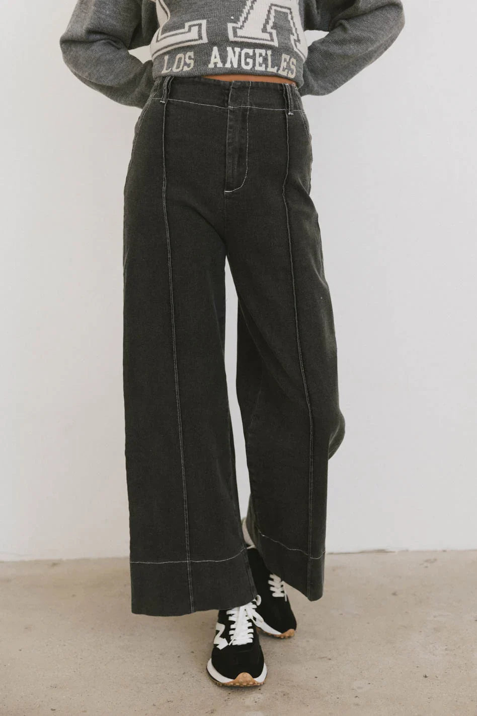 Emmaline Wide Leg Jeans in Black FINAL SALE