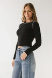 Russel Ribbed Sweater in Black FINAL SALE