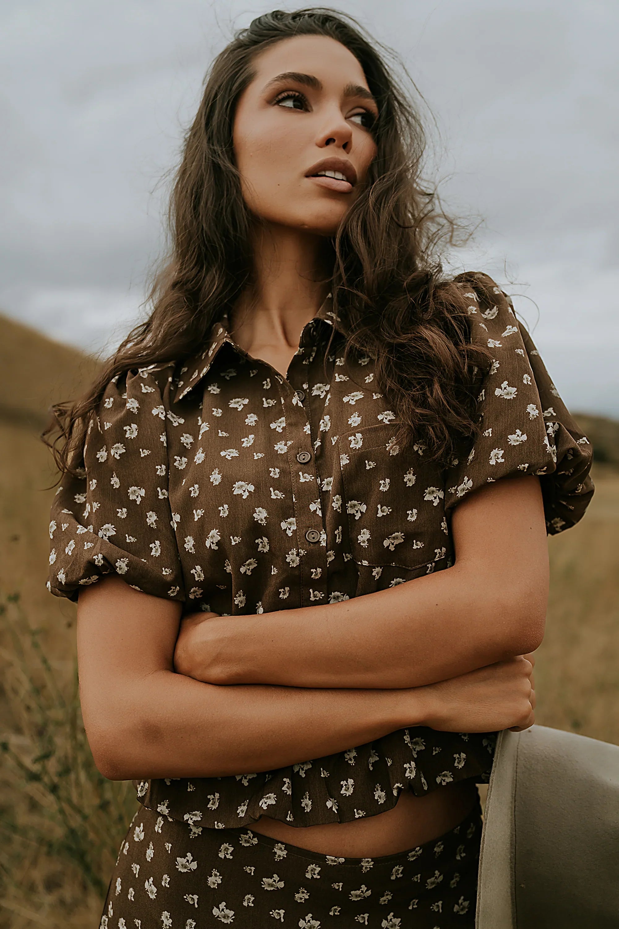Victoria Floral Bubble Blouse FINAL SALE