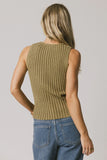 Riley Ribbed Top in Olive FINAL SALE