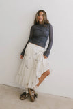 Bluebell Embroidered Midi Skirt FINAL SALE