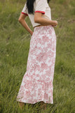Bastien Floral Skirt in Rust FINAL SALE