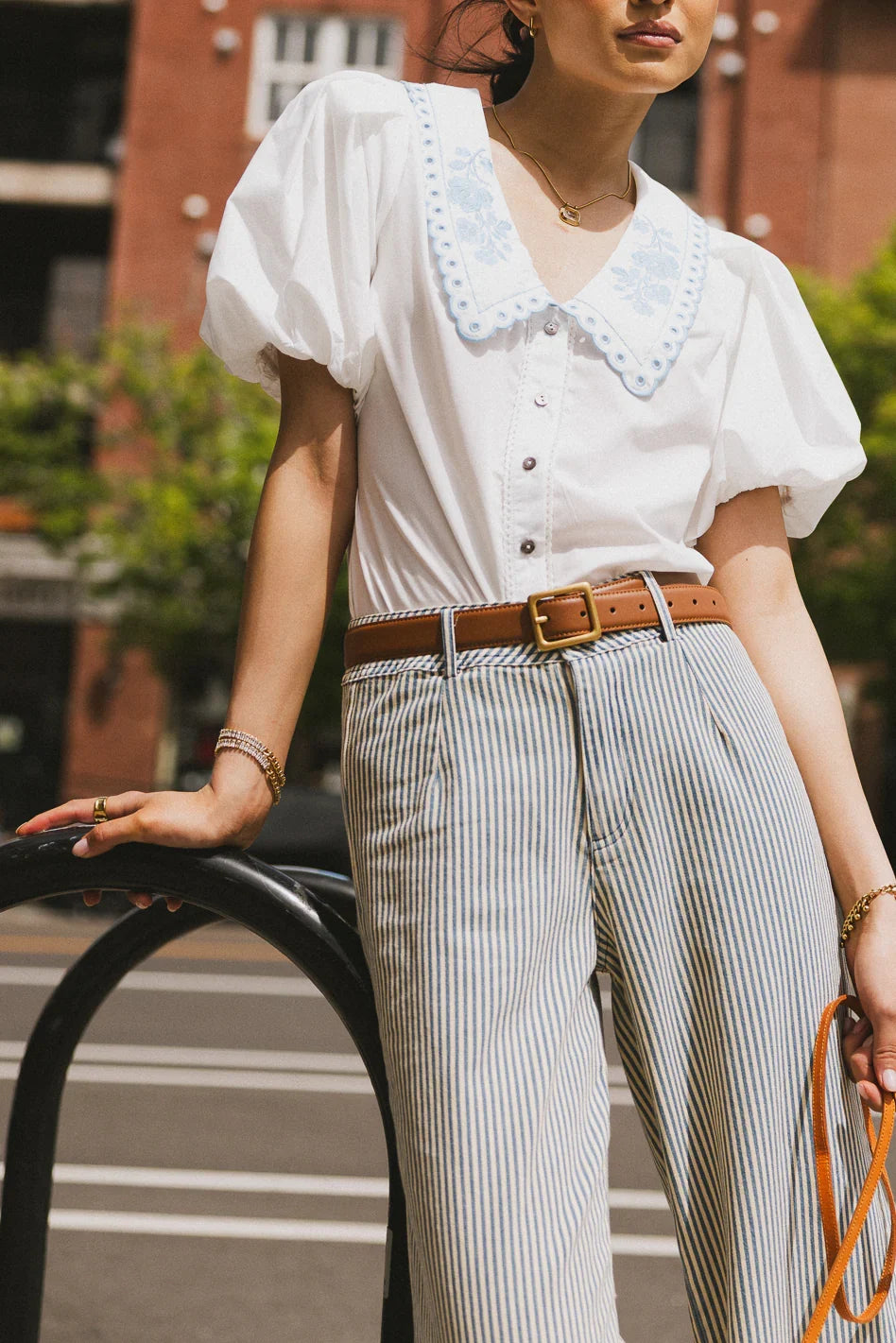 Lara Embroidered Blouse in Off White FINAL SALE