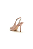 Glitter Crystal Slingback Wedding Heels Pointed Toe Stiletto Bridal Shoes