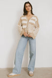Yannah Striped Cardigan in Camel FINAL SALE