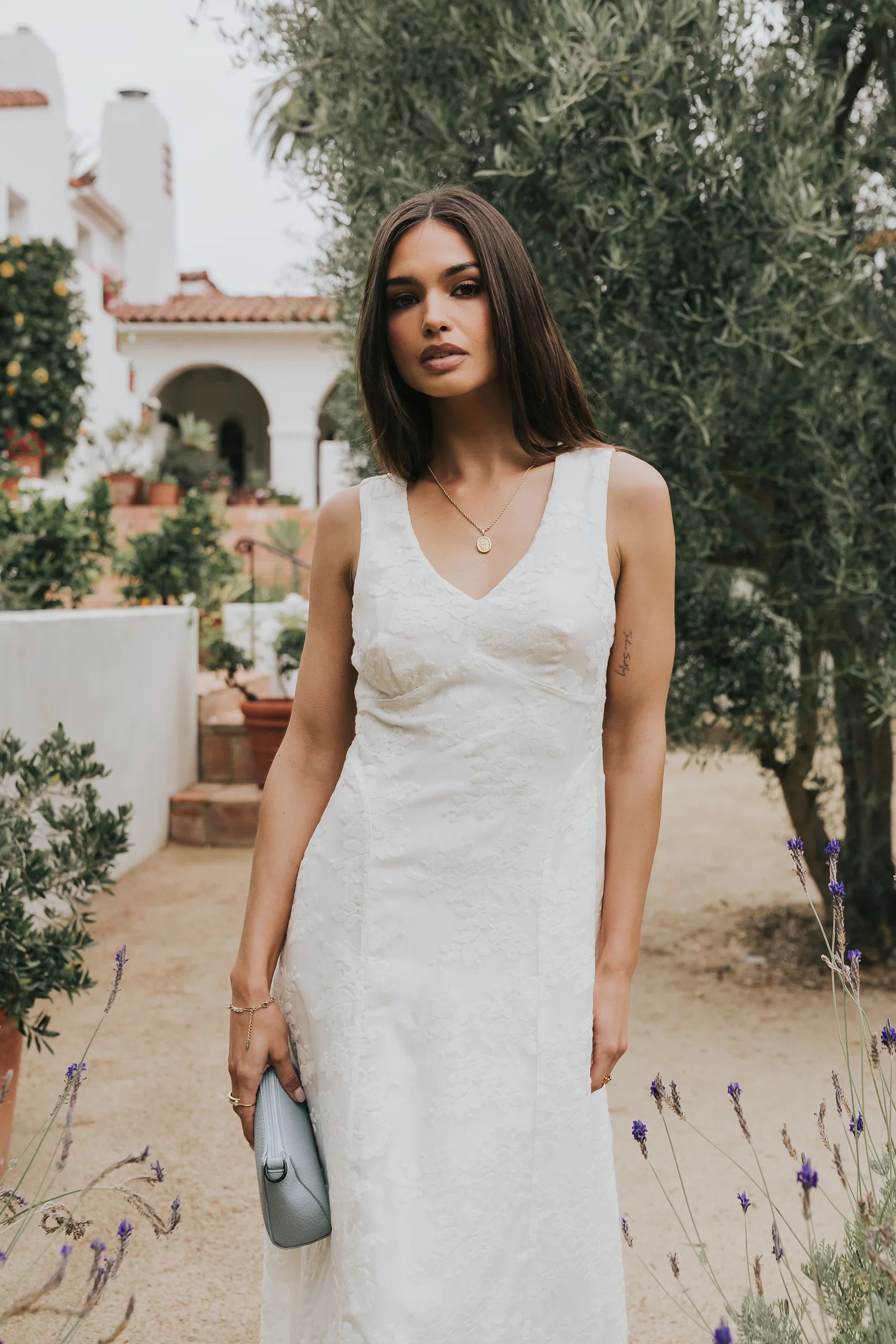 Ariel Embroidered Midi Dress