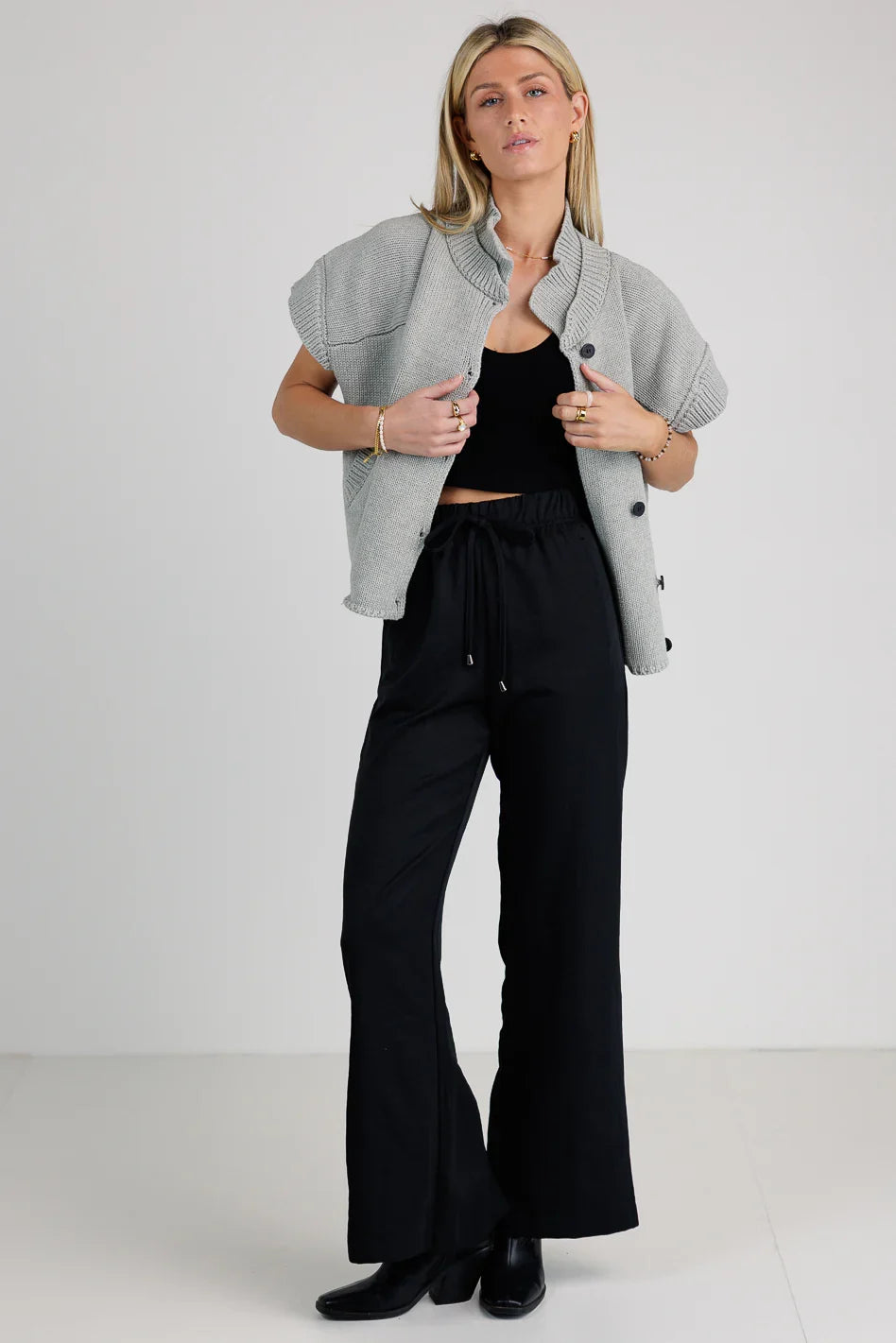 Sadie Knit Cardigan in Grey FINAL SALE