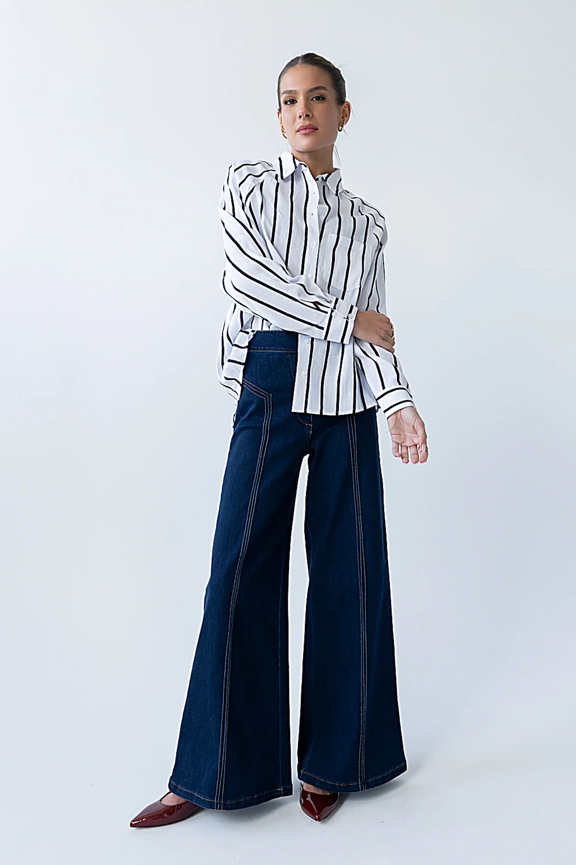 Ronie Striped Button Up
