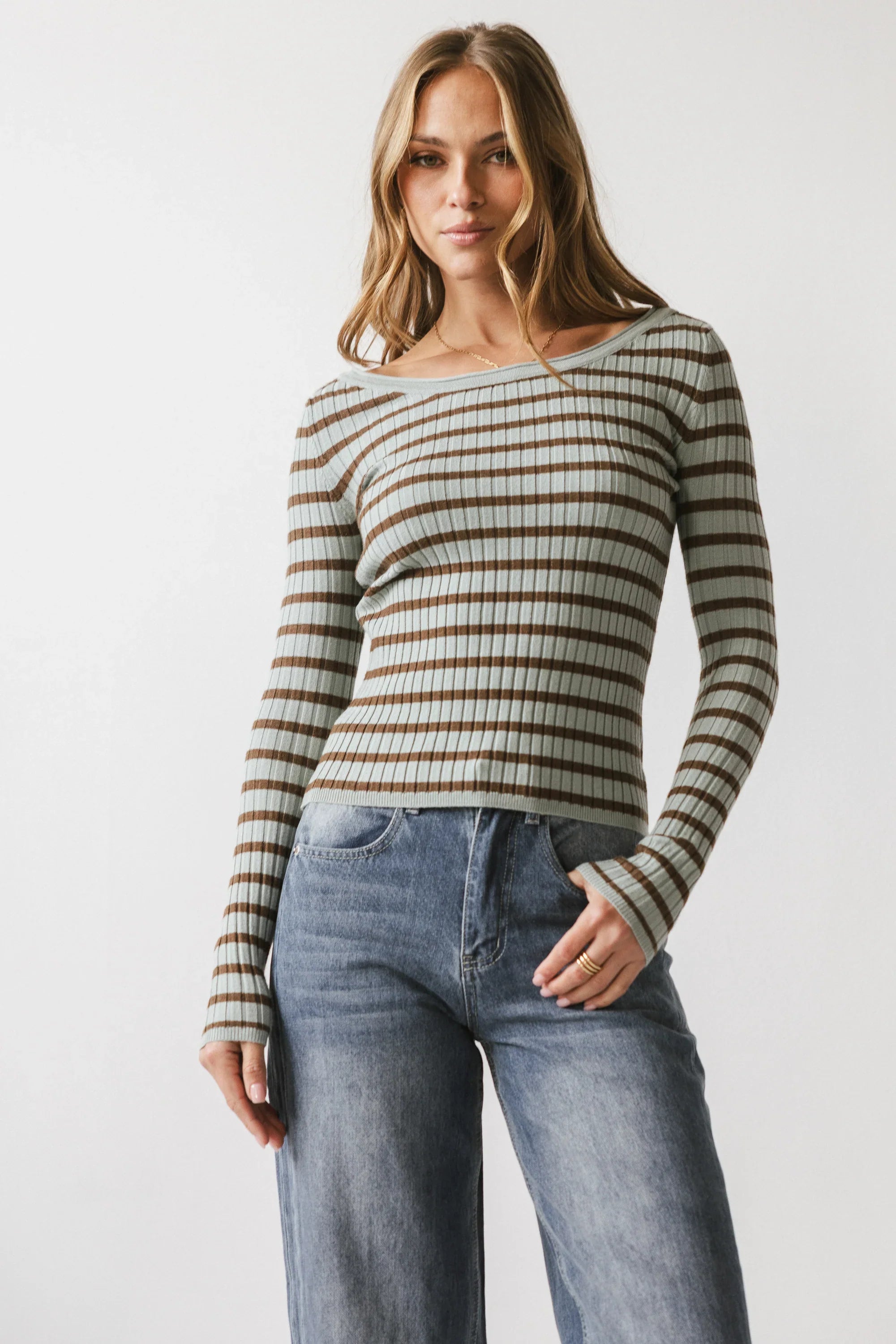 Petra Striped Sweater in Blue FINAL SALE