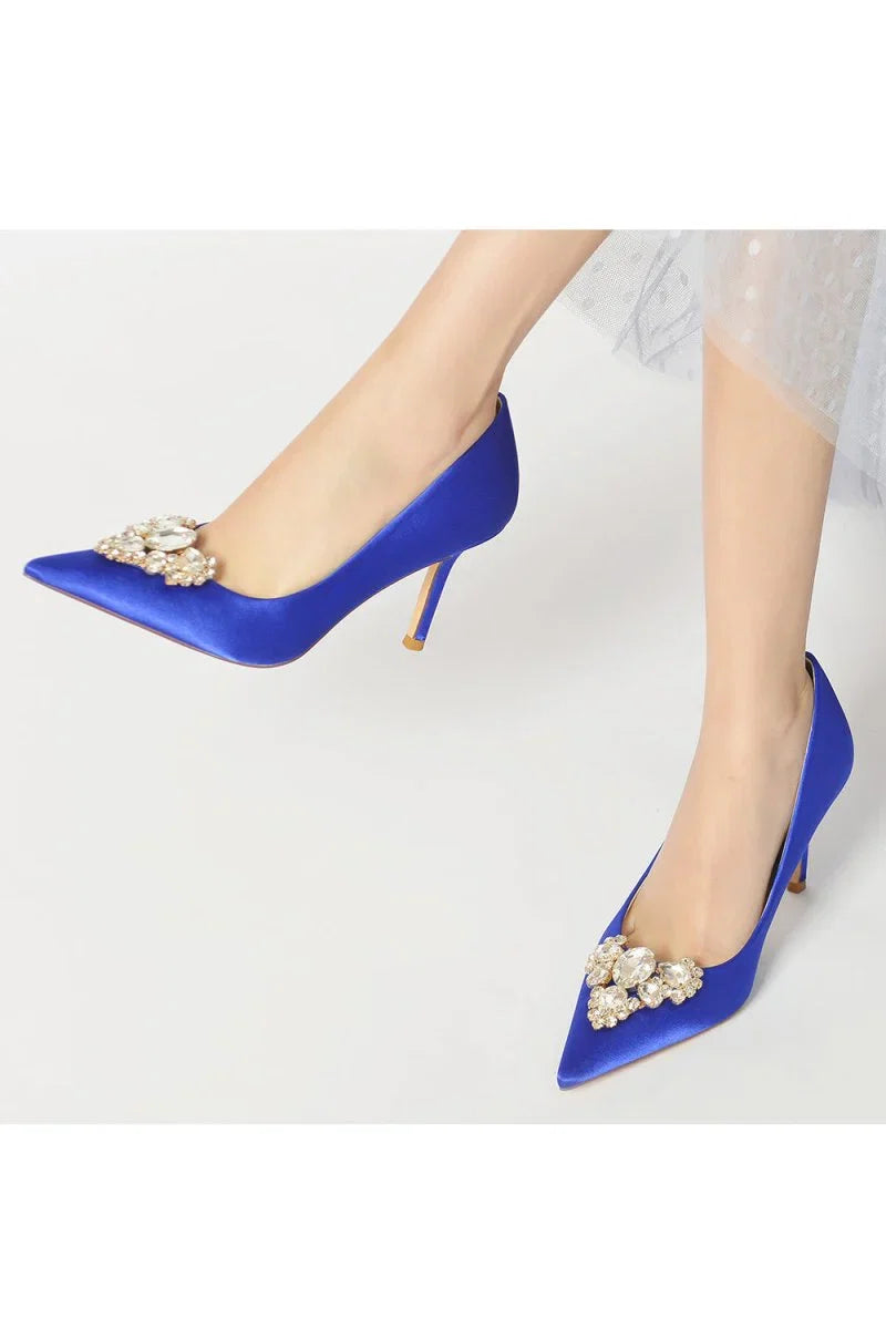 Cocktail Pointed Toe Crystal Heels