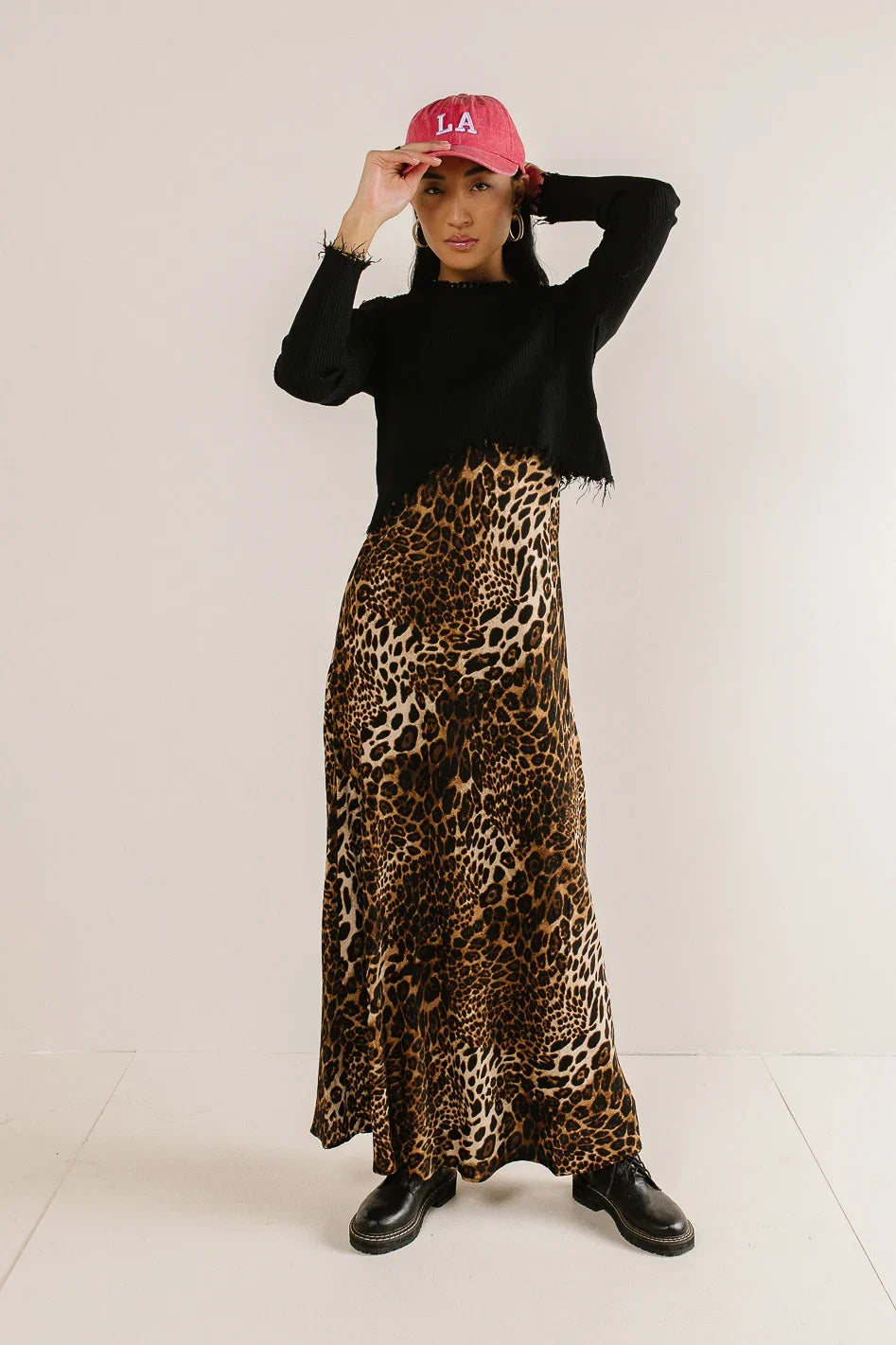 Farren Twofer Leopard Print Dress FINAL SALE