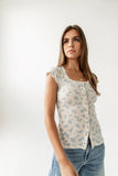 Jaynie Floral Top in Blue