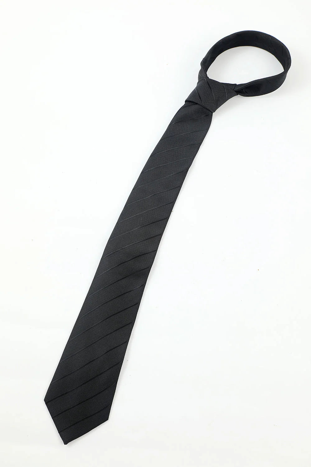 Mens Black Stripe Mens 5 Piece Accessory Set Tie and Bow Tie Pocket Square Flower Lapel Pin Tie Clip