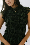 Rodney Smocked Blouse in Green FINAL SALE