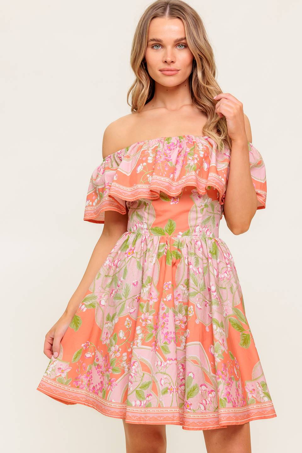 RAE MINI DRESS CORAL