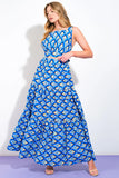 SUMMER JOURNEY BLUE TOP SKIRT SET