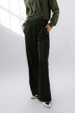 Gemma Satin Wide Leg Pants in Black FINAL SALE
