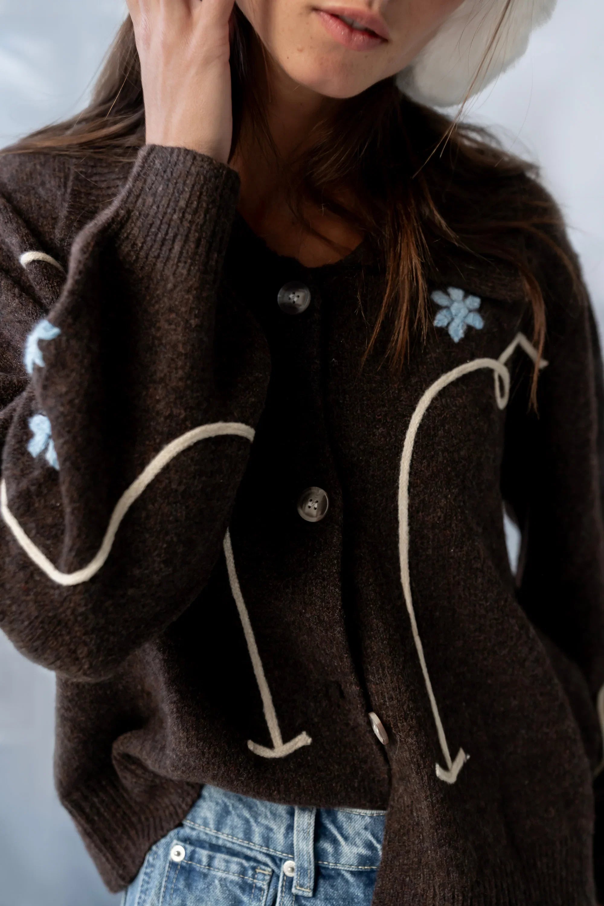 Ramero Embroidered Cardigan FINAL SALE