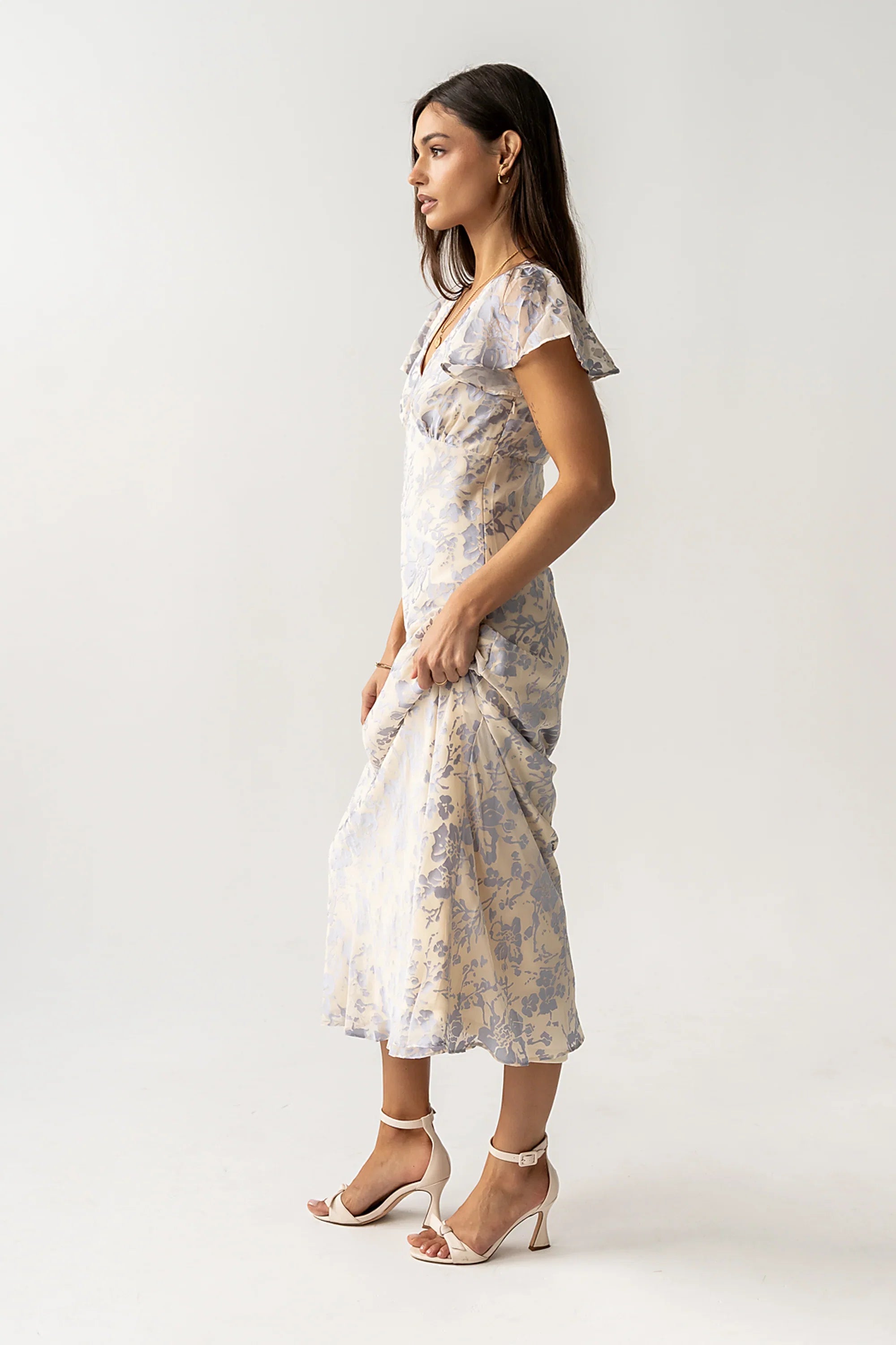 Ashtin Floral Maxi Dress in Blue
