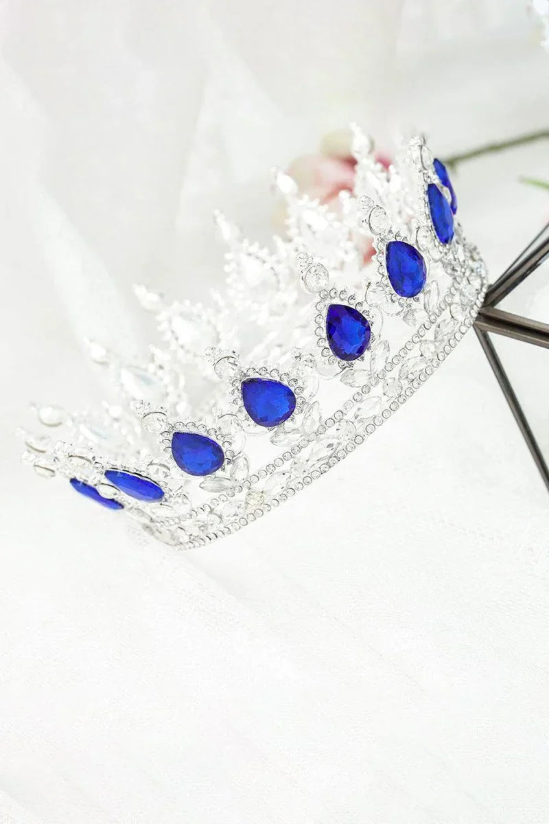 Royal Blue Crystal Baorque Crown