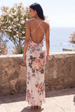 Mermaid Ivory Cowl Neck Floral Wedding Guest Dress