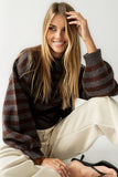 Josey Oversized Sweater in Red Brown