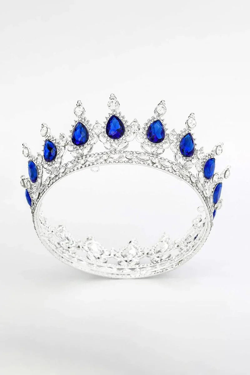 Royal Blue Crystal Baorque Crown