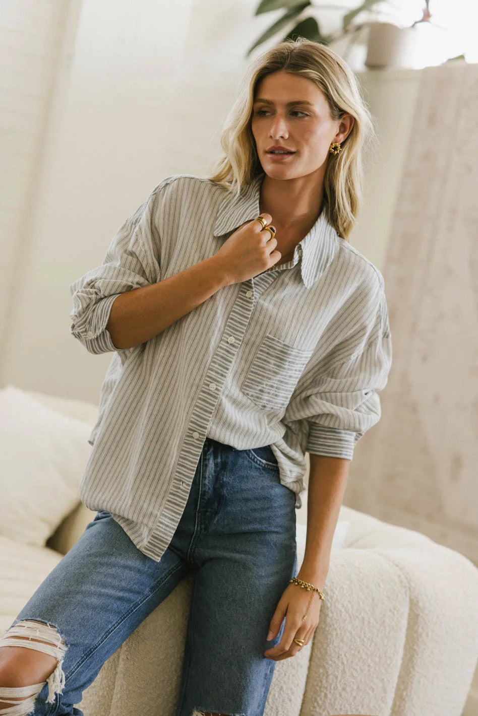 Jace Striped Button Up FINAL SALE