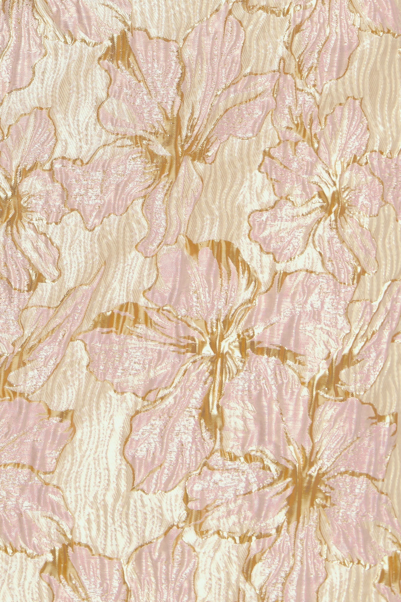 LUMINOUS GOLD PINK TEXTURED MINI DRESS