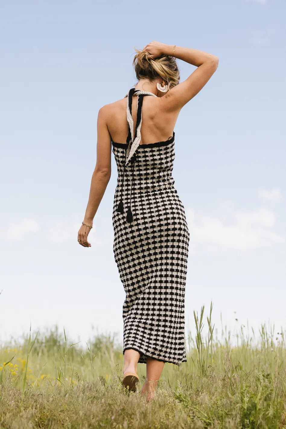 Amias Crocheted Midi Dress FINAL SALE