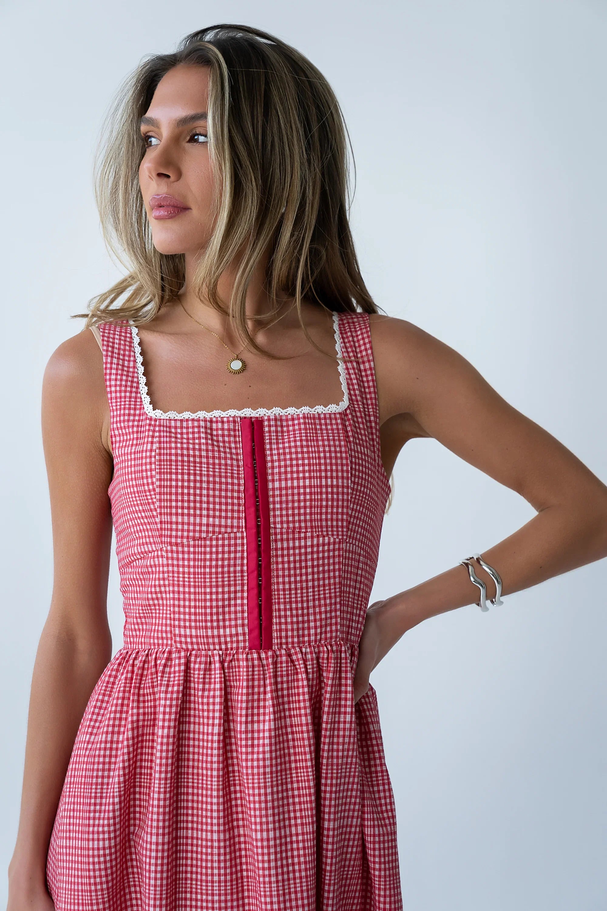 Kenzy Plaid Midi Dress