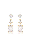 Reflective Crystal Dangle Earrings