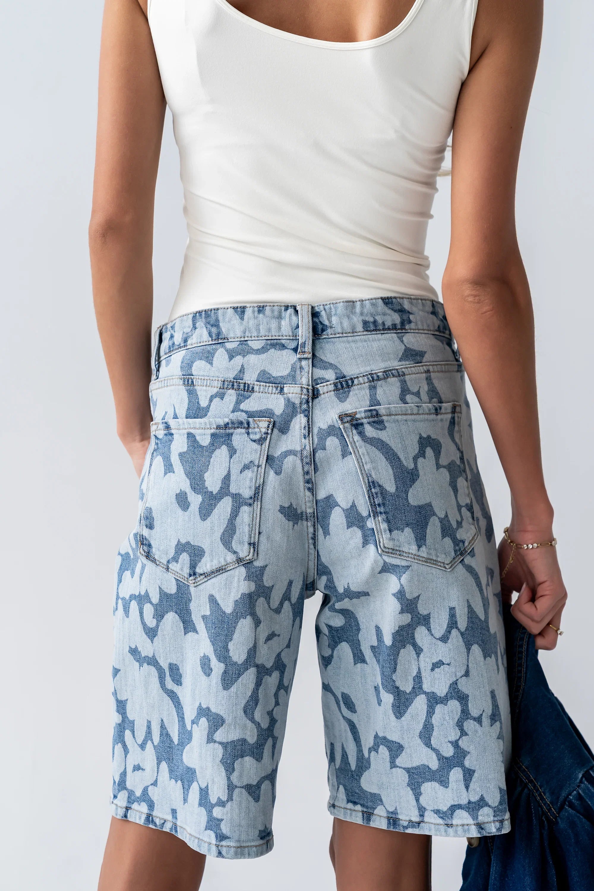 Declan Floral Bermuda Denim Shorts