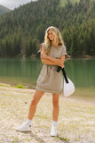 Go Getter Mini Dress in Mushroom FINAL SALE