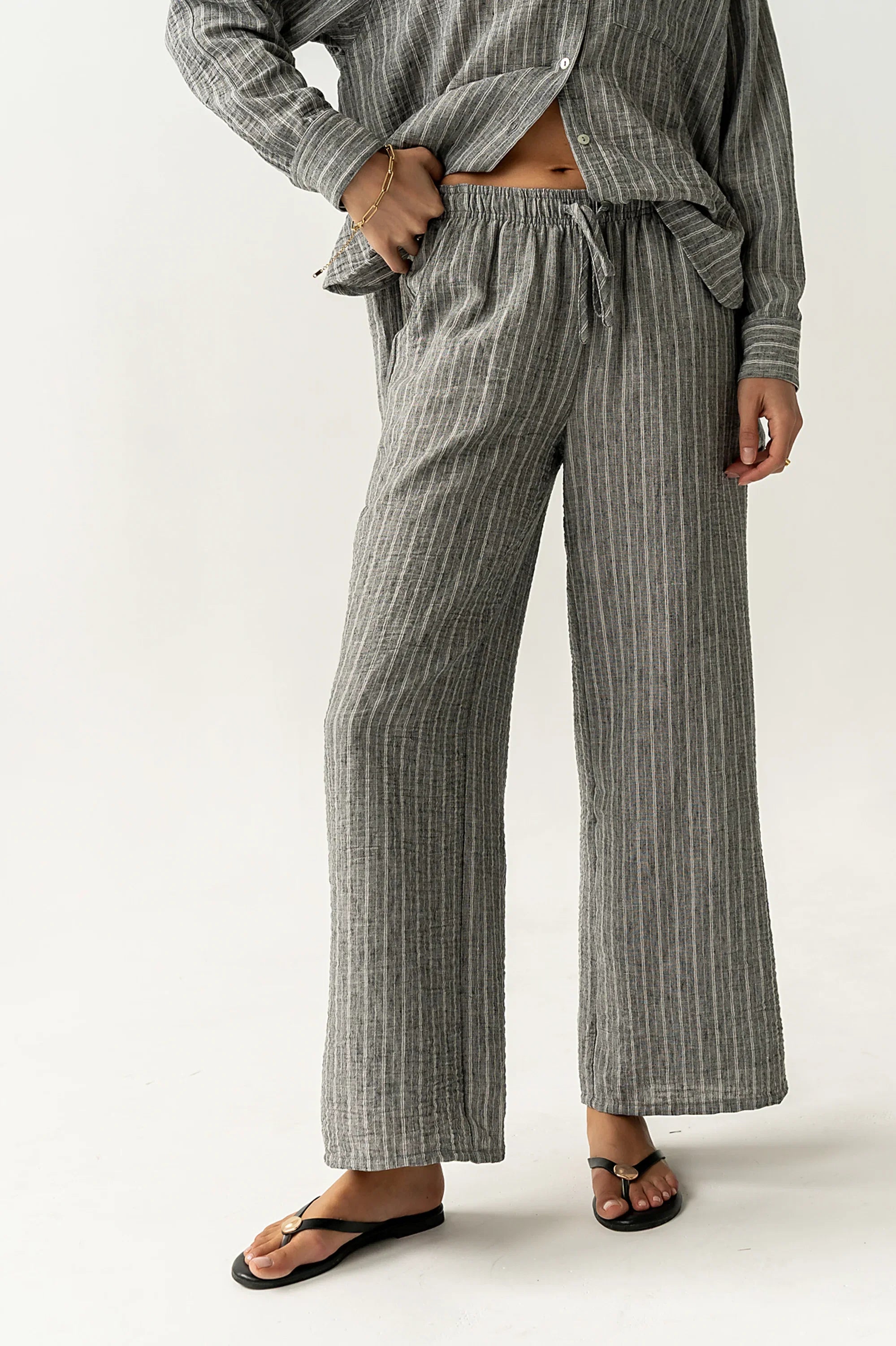Conner Wide Leg Pants in Black