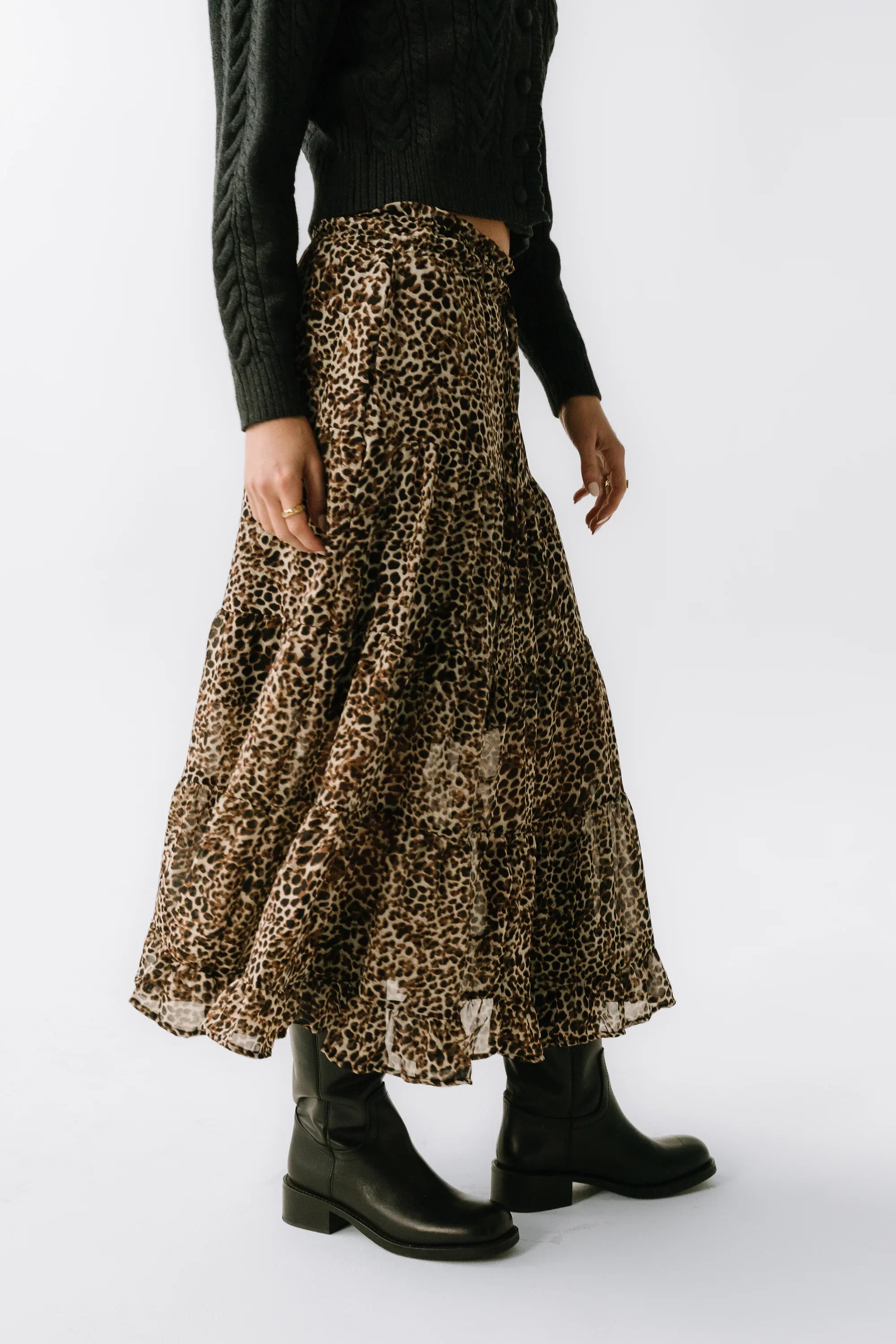 Kayden Leopard Maxi Skirt FINAL SALE