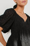Jaime Eyelet Mini Dress in Black FINAL SALE